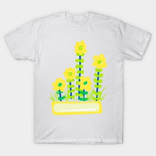 YELLOW FLOWERS IN YELLOW POT T-Shirt